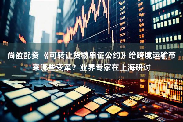 尚盈配资 《可转让货物单证公约》给跨境运输带来哪些变革？业界专家在上海研讨